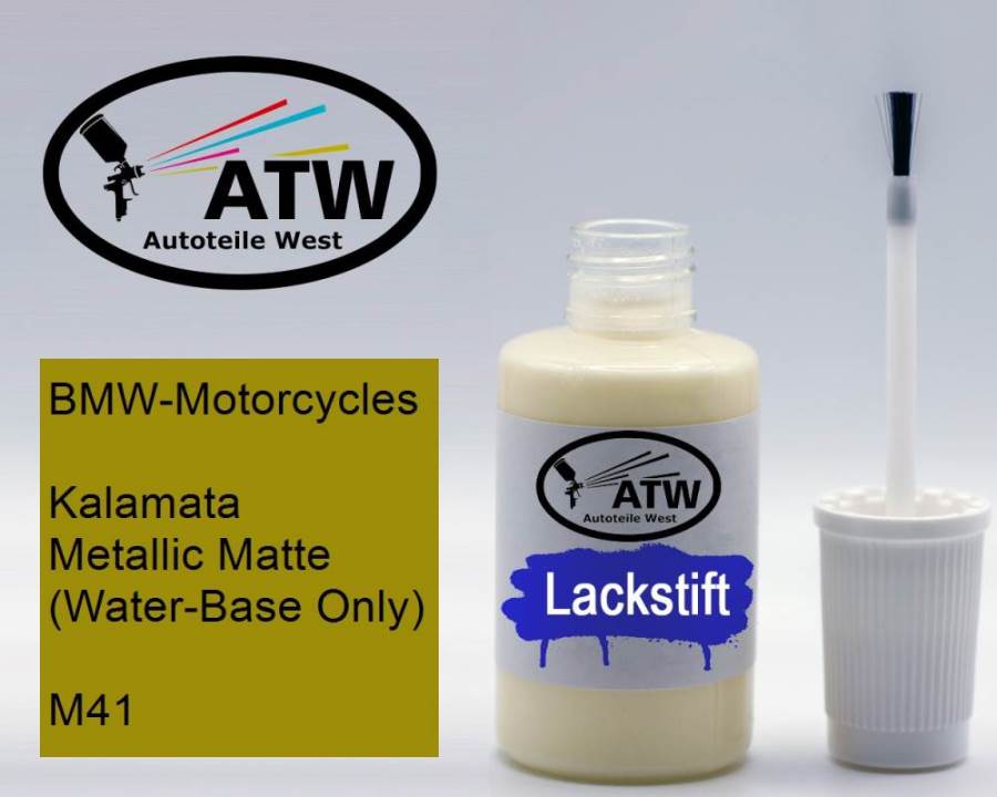 BMW-Motorcycles, Kalamata Metallic Matte (Water-Base Only), M41: 20ml Lackstift, von ATW Autoteile West.